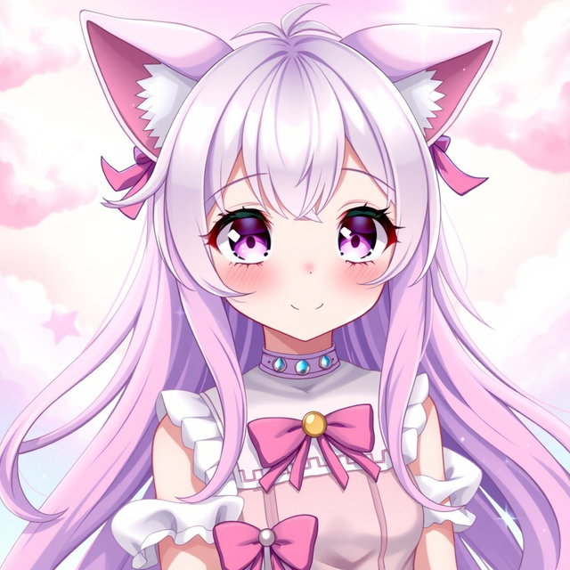 A stunning kawaii anime waifu character with enchanting features