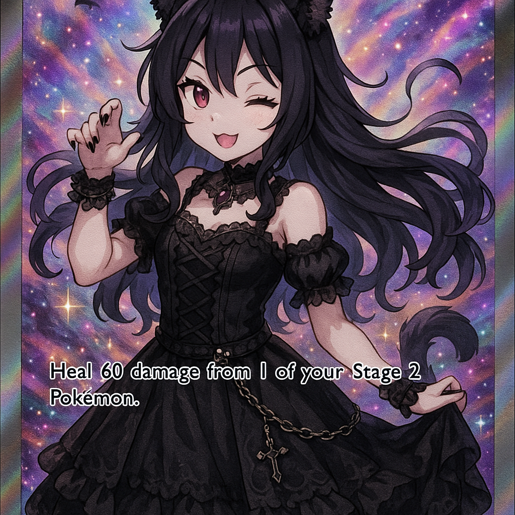 Add cat ears and a goth outfit