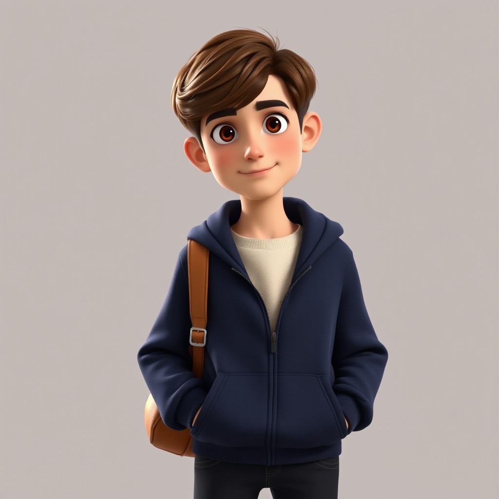 A young man in his late 29s with a gentle, introspective expression