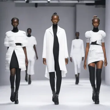 The fashion designer created a collection inspired by aphasic individuals, using clothing to raise awareness about their challenges.