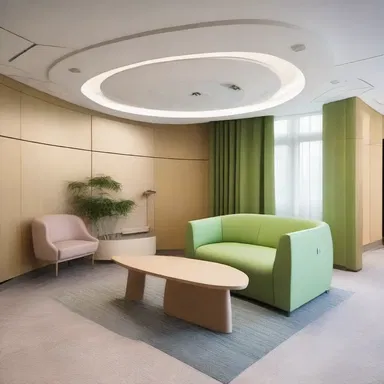 The architects and interior designers created a space that was friendly to aphasic patients, considering their specific needs and preferences.