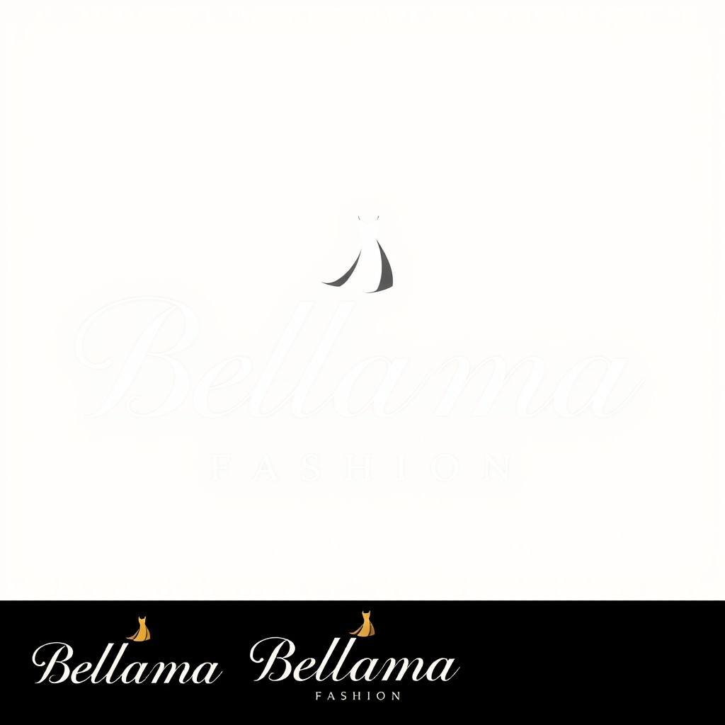 A sleek and modern logo design for 'Bellama Fashion'