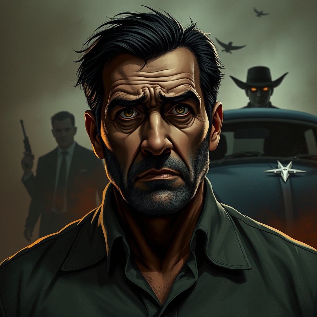 A powerful image of Isaías, depicted as a mature, sturdy man with an expression of concern or fear
