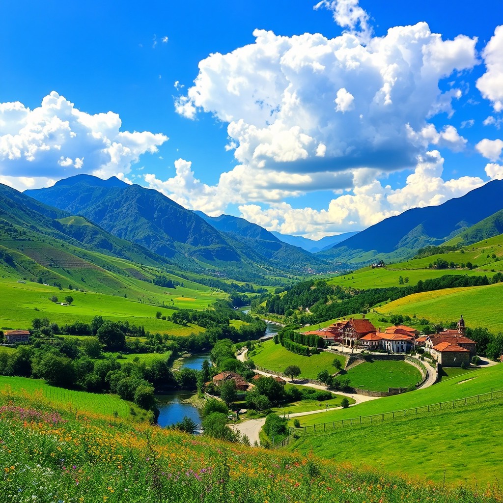 A picturesque landscape of Aragón, Spain, showcasing its stunning natural beauty