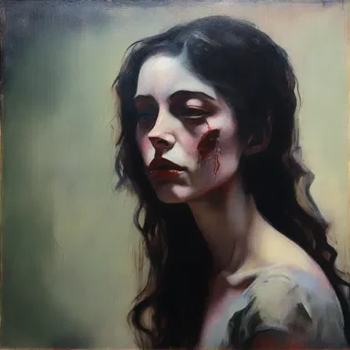The artist beautifully captured the emotions of the character's aphonia through a series of haunting paintings.
