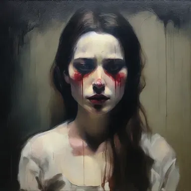 The artist beautifully captured the emotions of the character's aphonia through a series of haunting paintings.