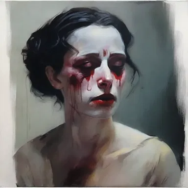 The artist beautifully captured the emotions of the character's aphonia through a series of haunting paintings.