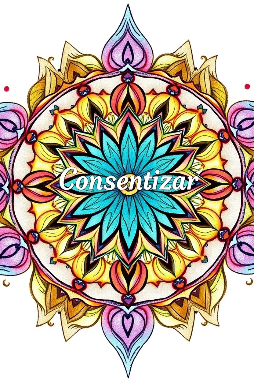 A beautifully intricate mandala design for a workbook cover, featuring harmonious geometric patterns and vibrant colors