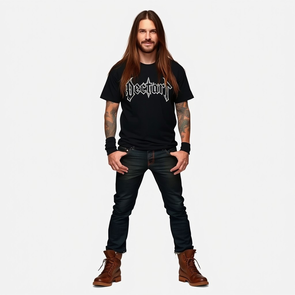 Confident Metalhead: A Portrait of Edgy Style and Attitude