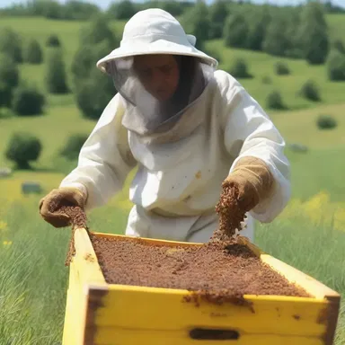 The film showcased a beautiful apiary where the characters harvested honey and learned about the importance of bees.