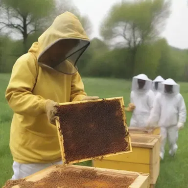 The film showcased a beautiful apiary where the characters harvested honey and learned about the importance of bees.