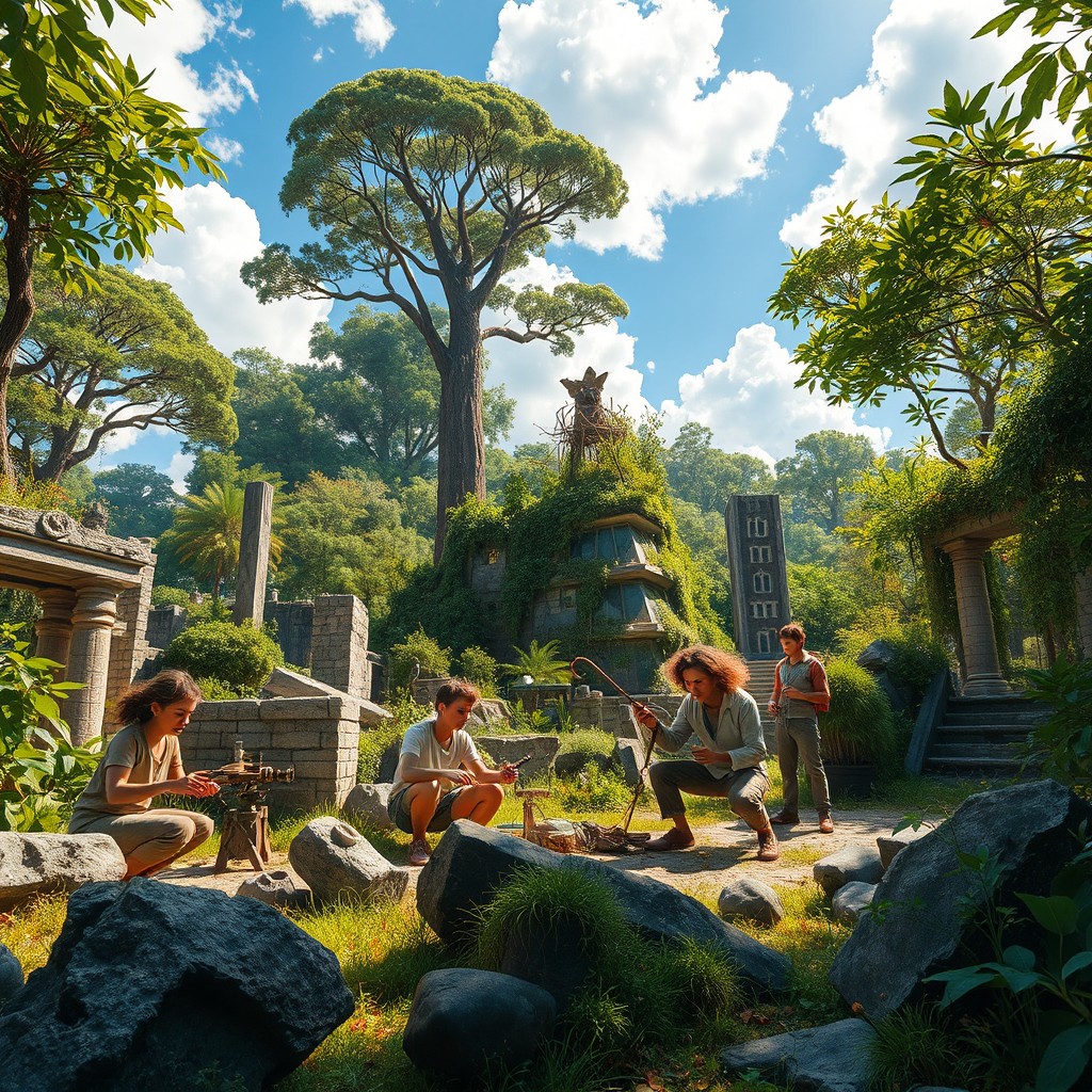 An imaginative scene inspired by the themes of 'Dr
