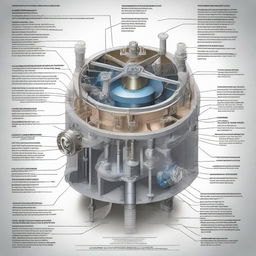 A detailed schematic diagram describing the composition of centrifugal compressors, labeling and illustrating each component.