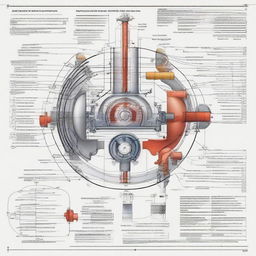 A detailed schematic diagram describing the composition of centrifugal compressors, labeling and illustrating each component.