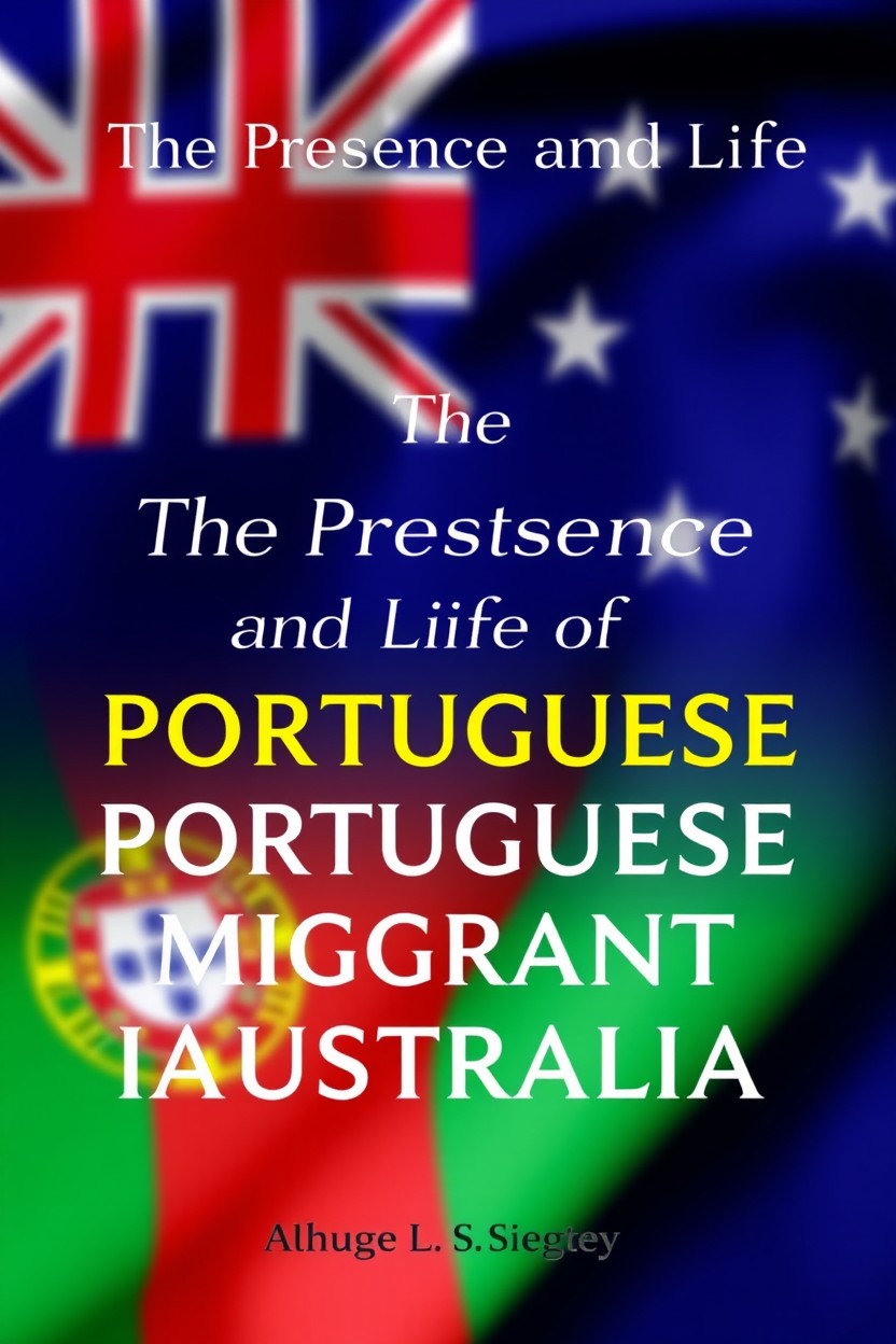 A striking book cover design for 'The Presence and Life of Portuguese Migrants in Australia'
