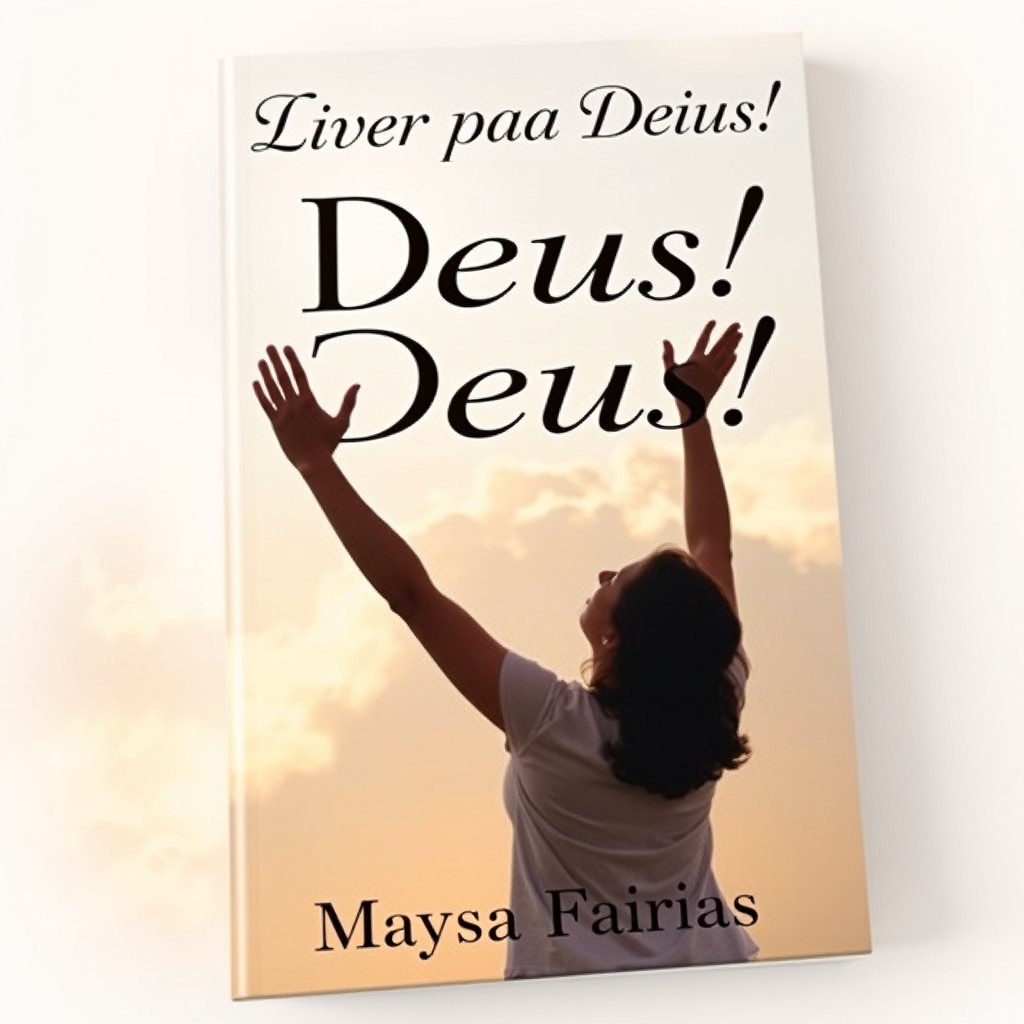 A serene and inspirational book cover featuring a person in a posture of worship, lifting their arms towards the sky in adoration