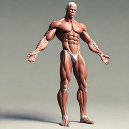 An artistic representation of a well-toned, athletic human form, with emphasis on the lower body