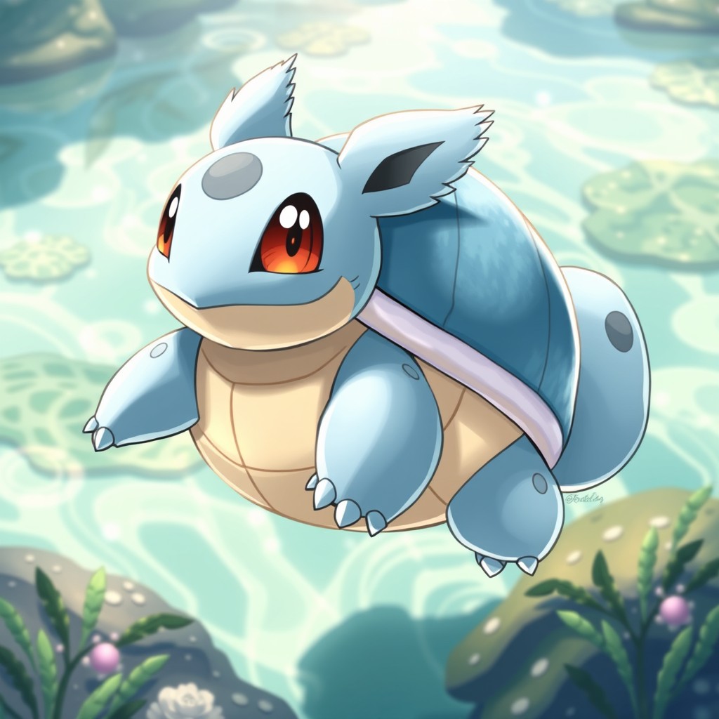 A creative fusion Pokémon that combines elements of Wartortle and Cloyster