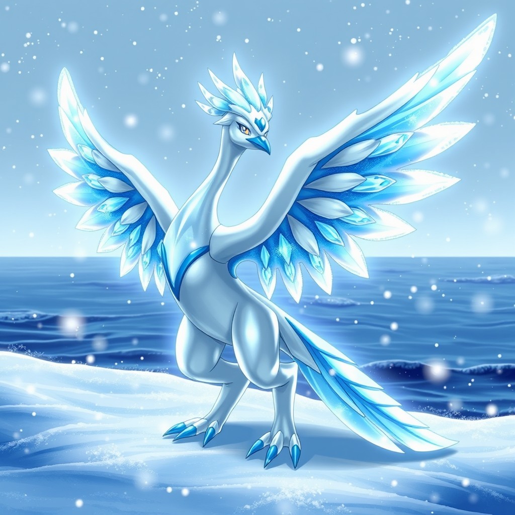 A captivating Pokémon that fuses the powerful essence of Lugia with the icy elegance of Articuno