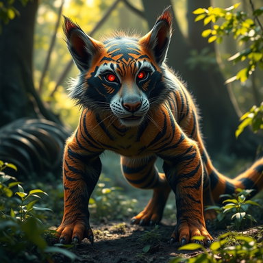 Enchanting Tiger-Raccoon Hybrids: Nature's Mystical Creatures
