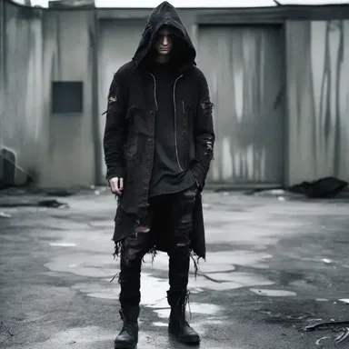 The apocalyptic fashion trend of dark, distressed clothing reflects a rebellious attitude and a sense of impending doom.