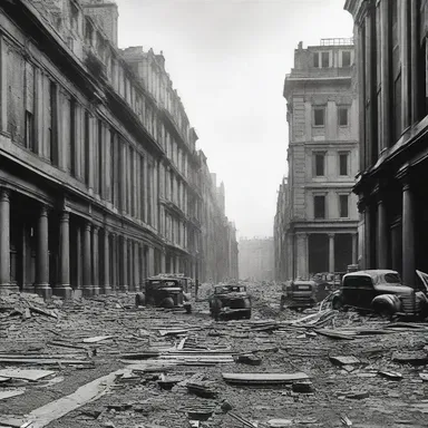During World War II, the city of London experienced apocalyptic bombings, leaving the city in ruins and its people devastated.