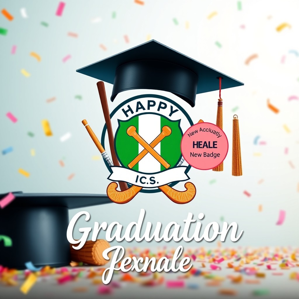 A vibrant and dynamic design featuring a graduation theme