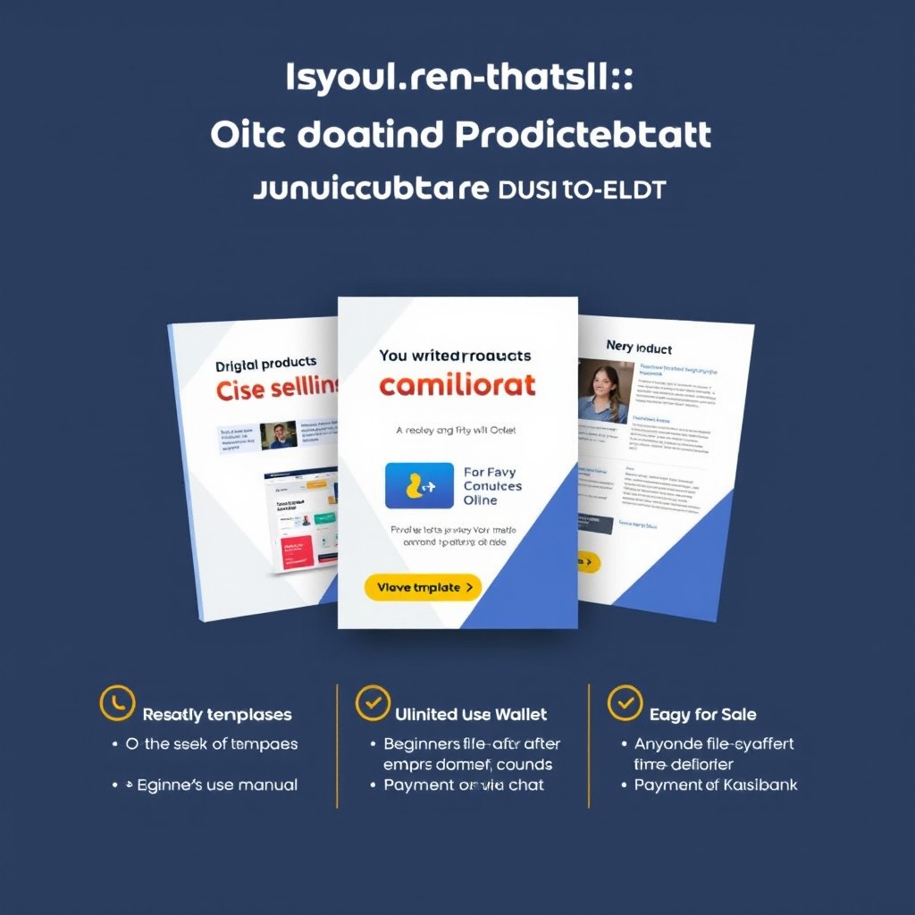 A visually appealing digital product template for digital products and ebooks ready for sale