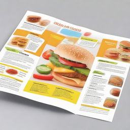 Create a brochure in English language highlighting the contrast between healthy and unhealthy foods. Use bigger, clear and easy-to-read texts.