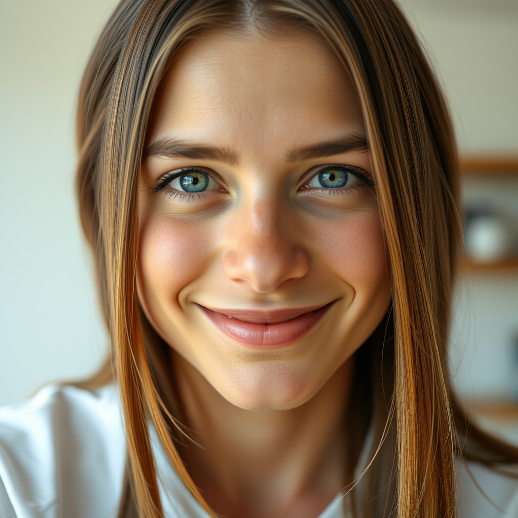 A hyper-realistic portrait of a person, capturing intricate details of facial features, texture of skin, and lifelike expressions