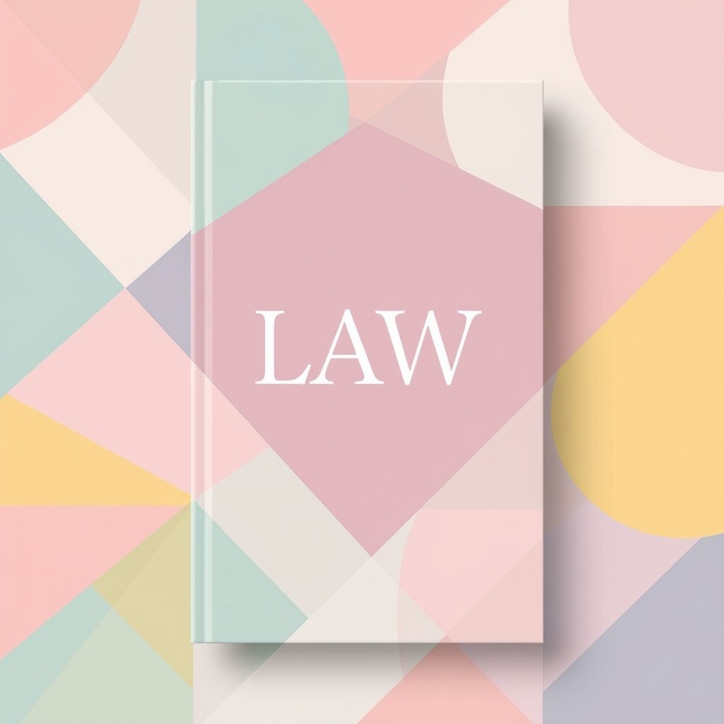 An abstract geometric book cover design featuring soft pastel colors