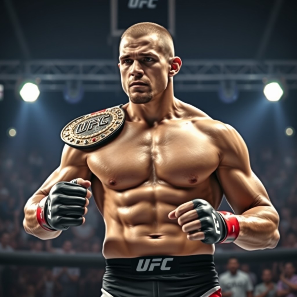 Epic UFC Fighter in Action: Capturing the Intensity of MMA