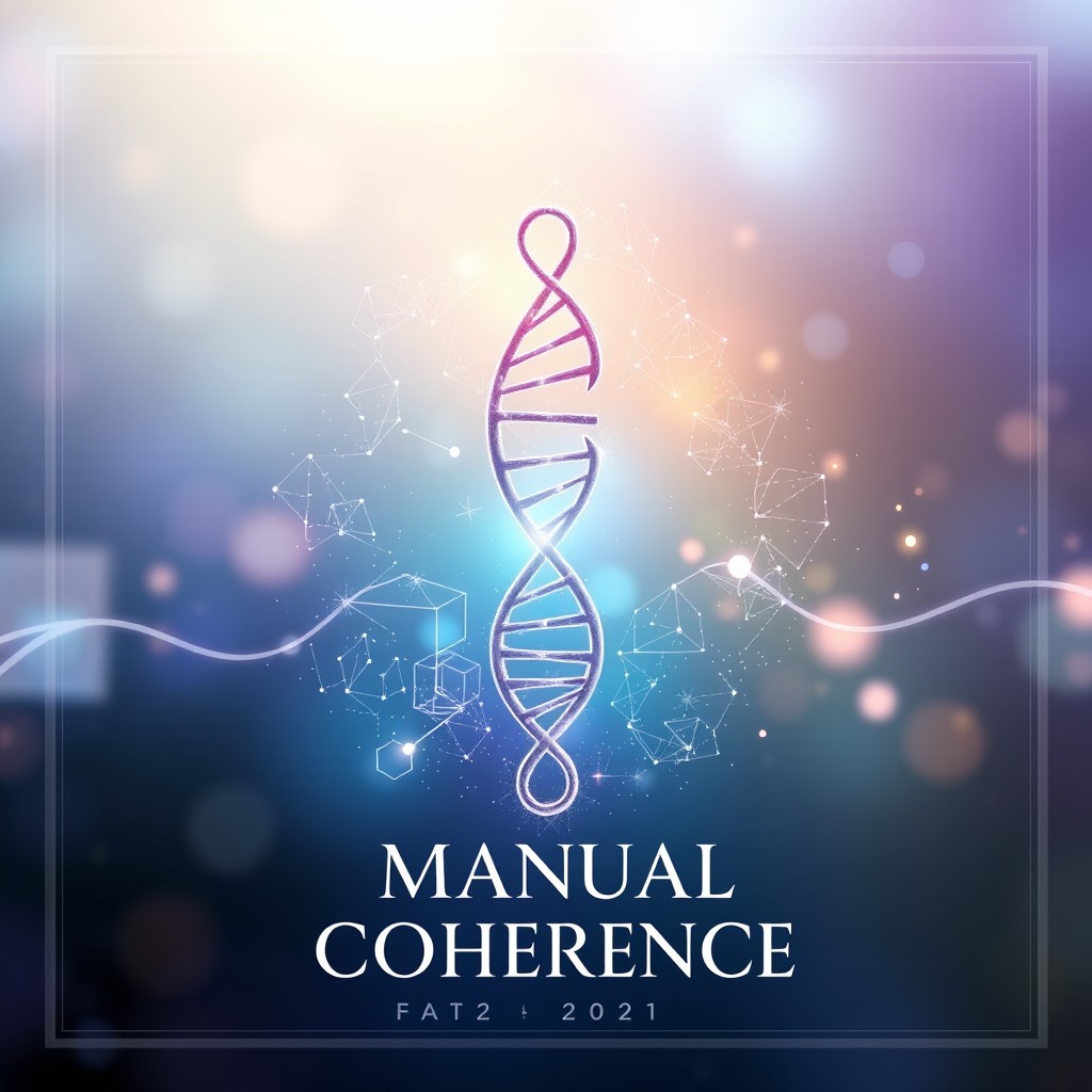 An elegant and thought-provoking cover design for a manual on quantum coherence