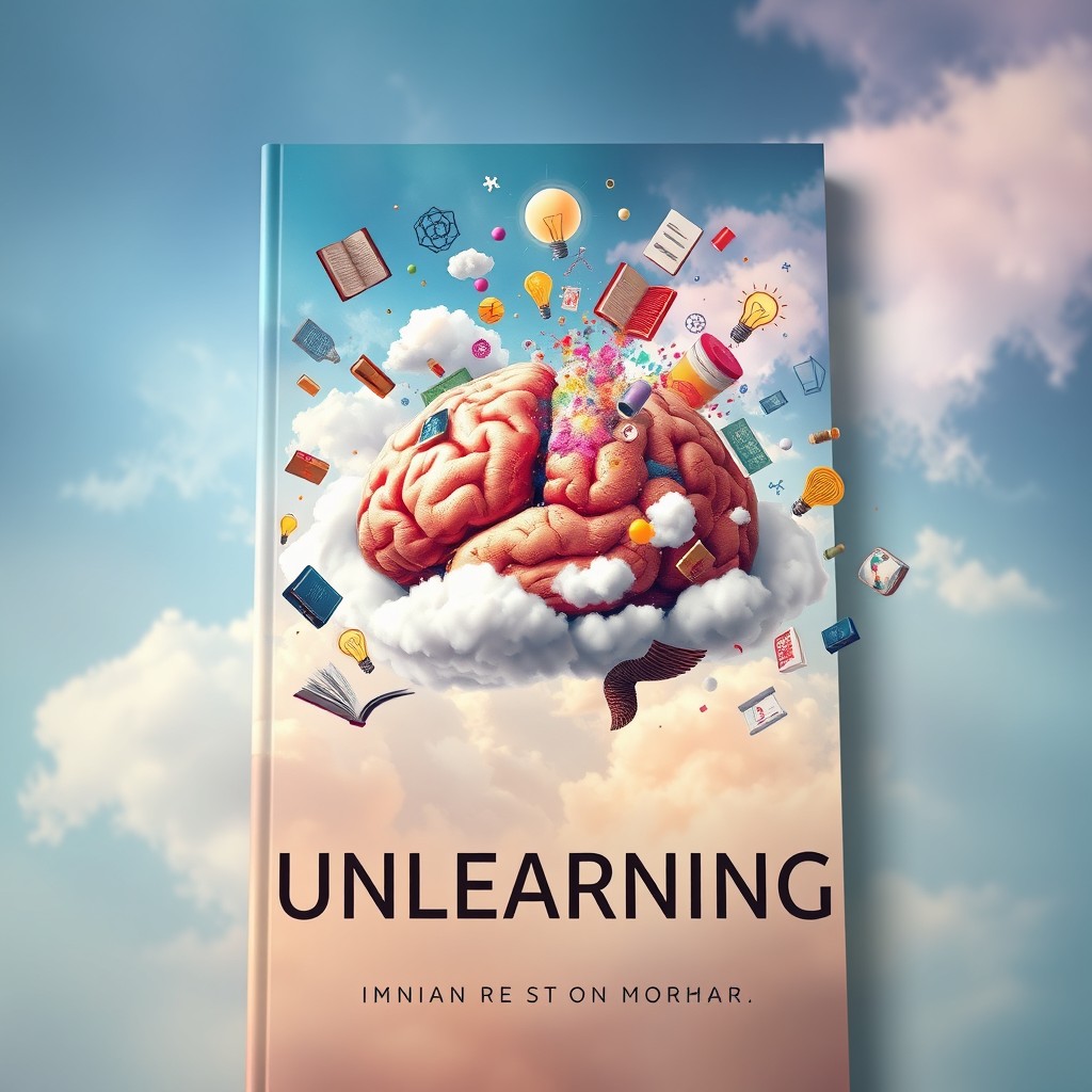 An intriguing and thought-provoking cover design for a manual on unlearning