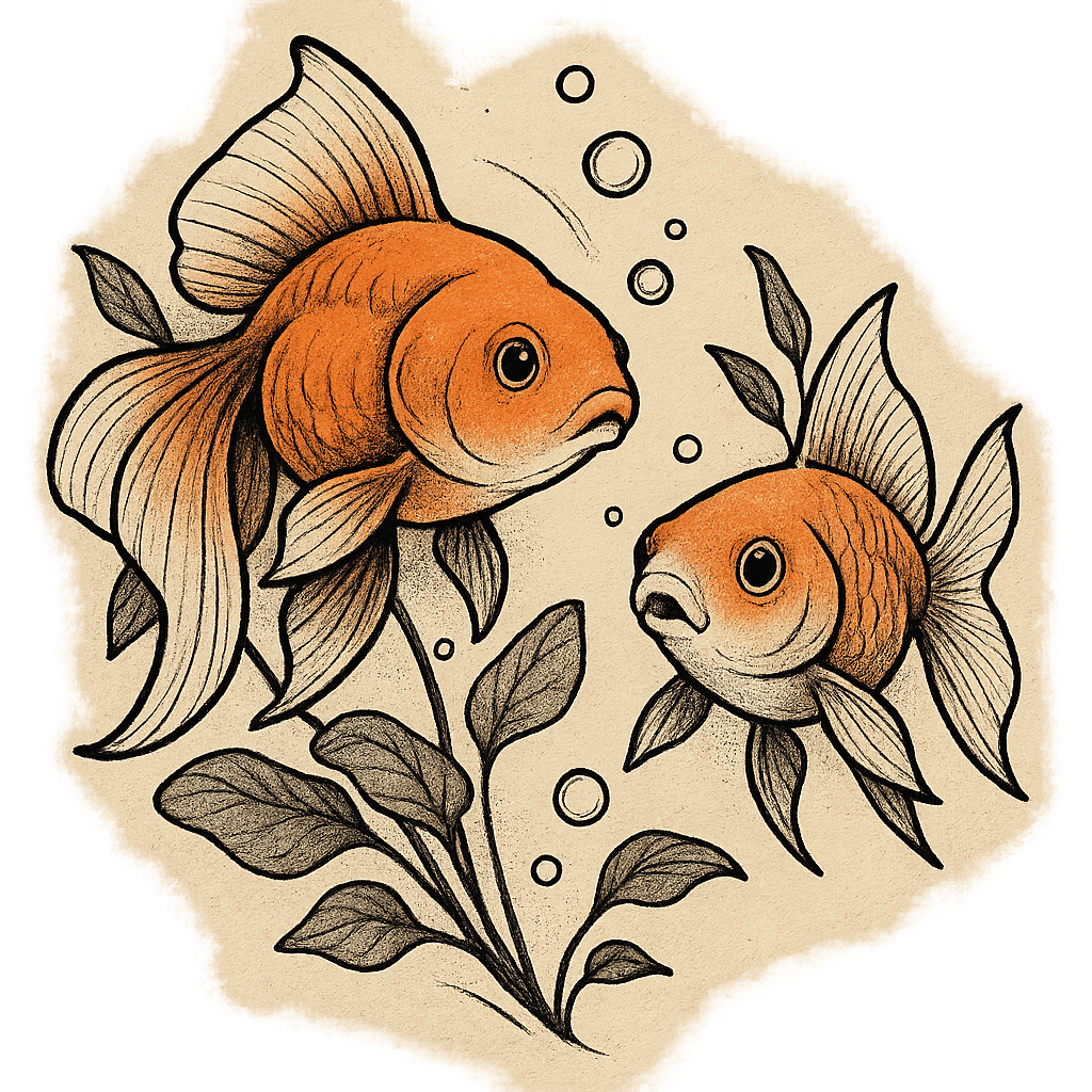 Draw a tatoo with these two fish