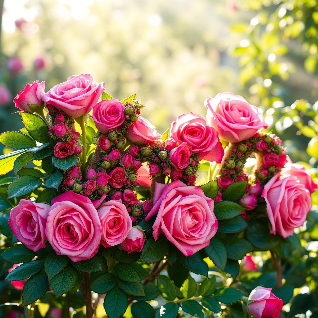 The name 'Vera' elegantly composed with vibrant, blooming roses in full color, surrounded by lush green leaves