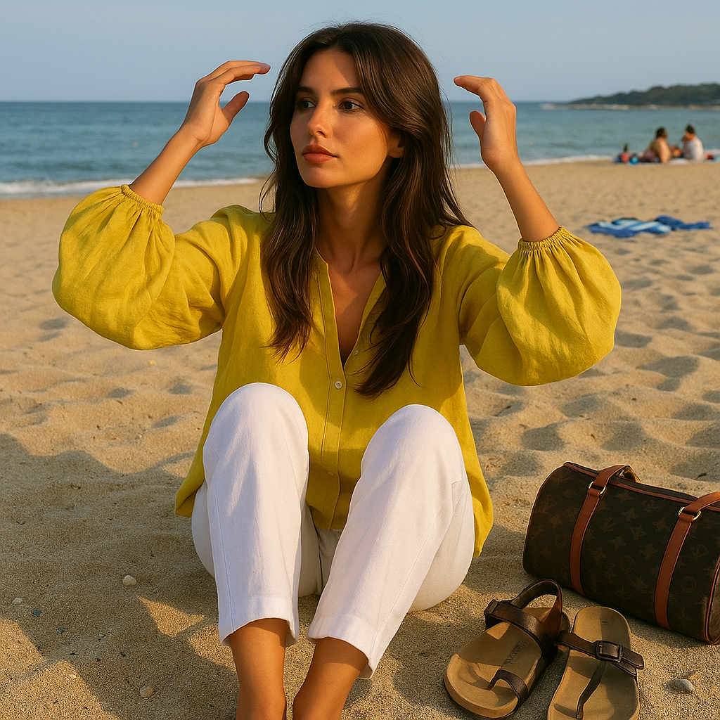 Je veux que tu continue l'image en bas avec les pieds de la fille