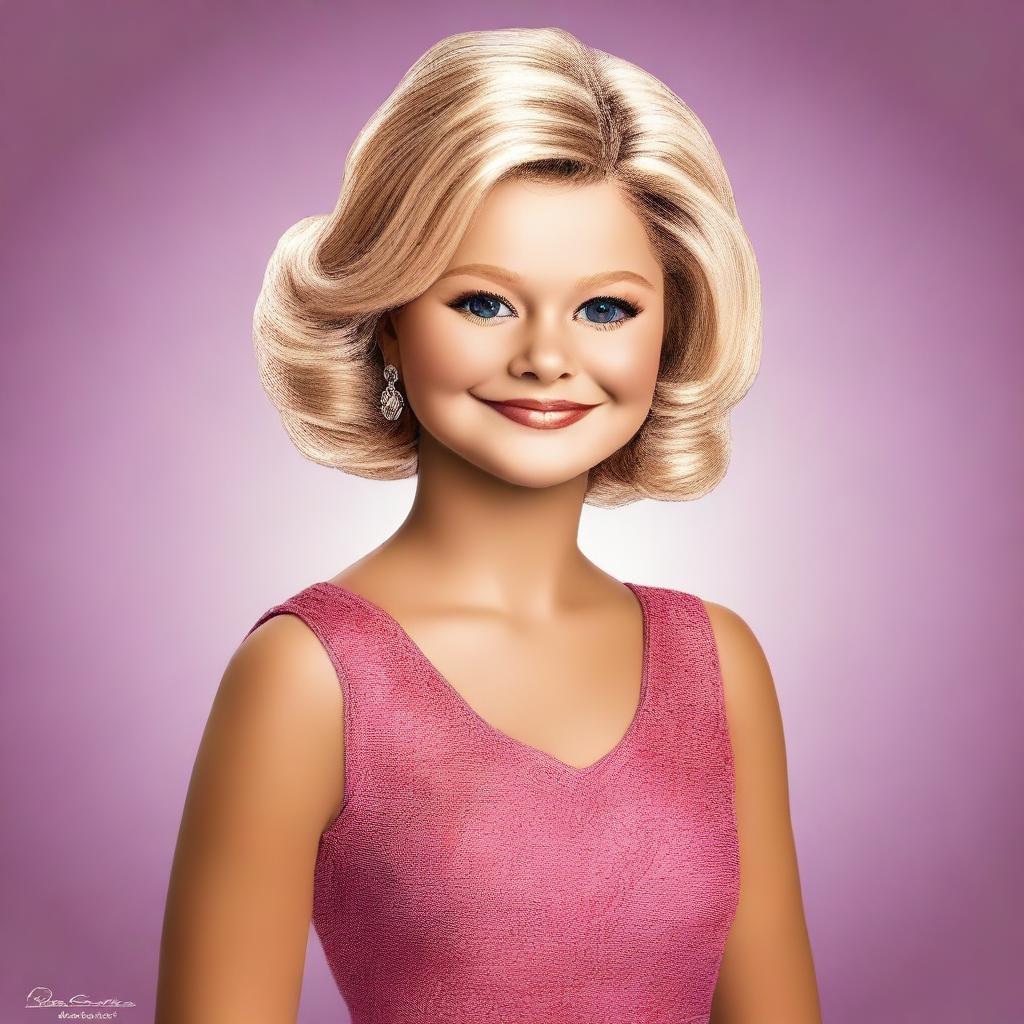 A high-quality digital art featuring Darci Lynne, the popular ventriloquist and singer