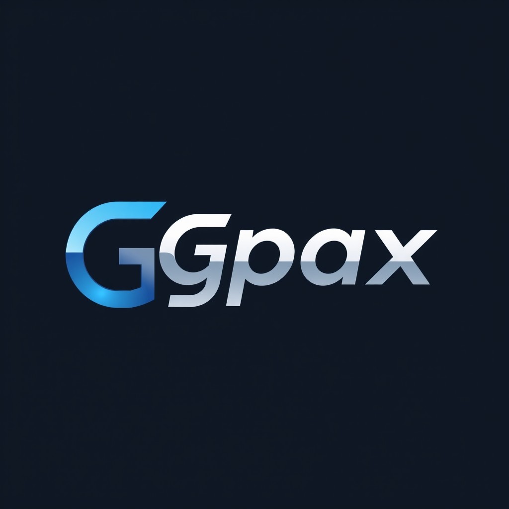 A modern and sleek logo design featuring the name "Gpax" in stylized typography