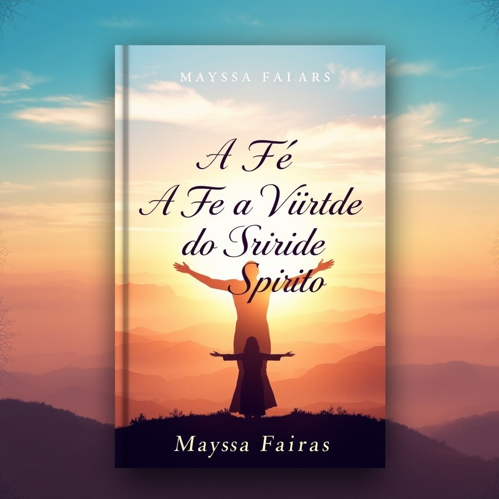 A beautifully designed book cover for the title 'A Fé e a Virtude do Espírito' by Maysa Farias
