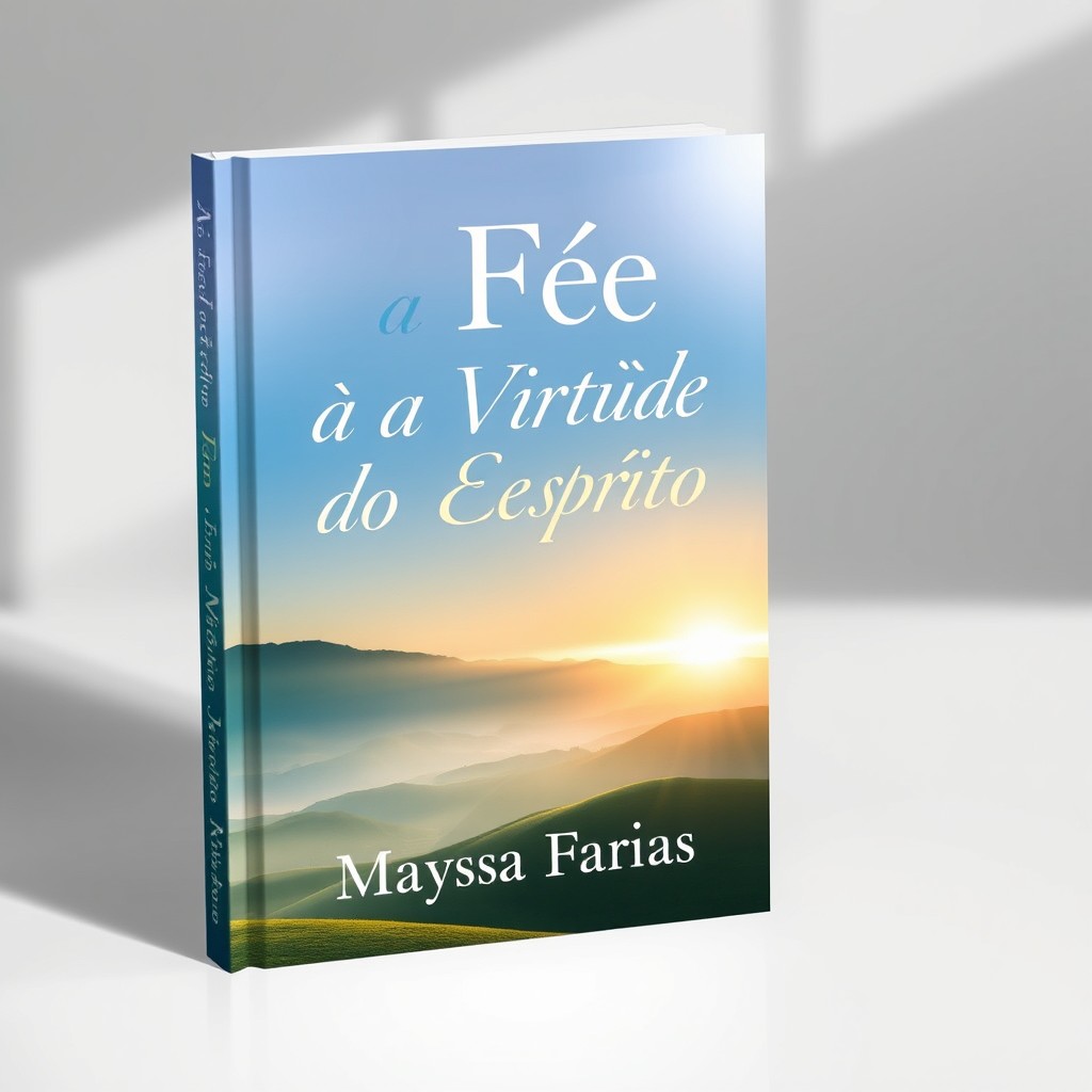 A stunning book cover design for 'A Fé e a Virtude do Espírito' by Maysa Farias