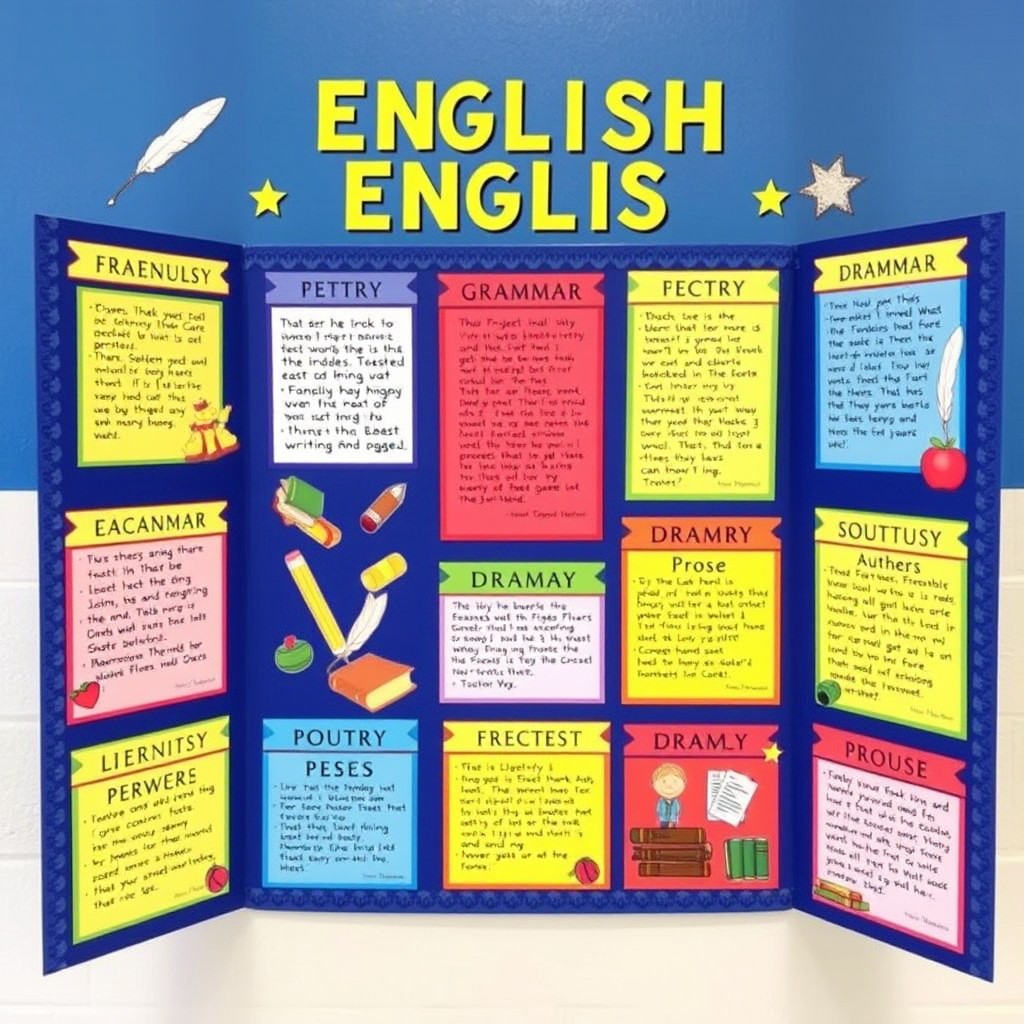 Vibrant English Project Display Ideas | Creative Design Inspiration