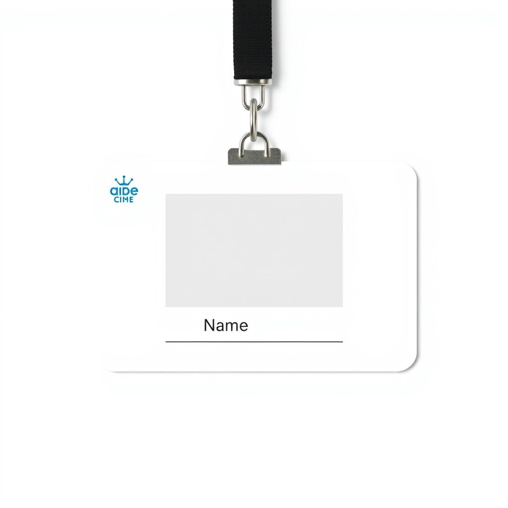 A simple, clean design suitable for an ID card with a white background