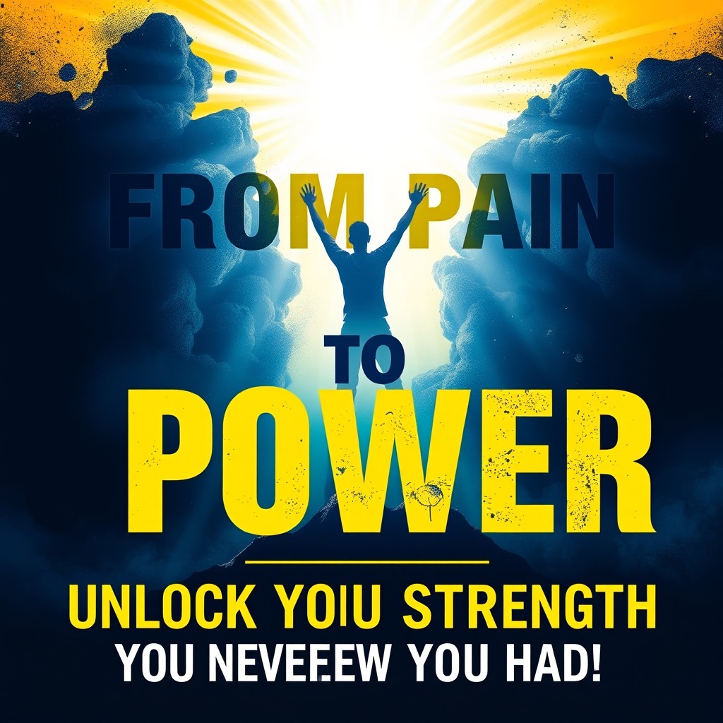 A captivating thumbnail design featuring a dynamic representation of transformation and empowerment using blue and yellow colors
