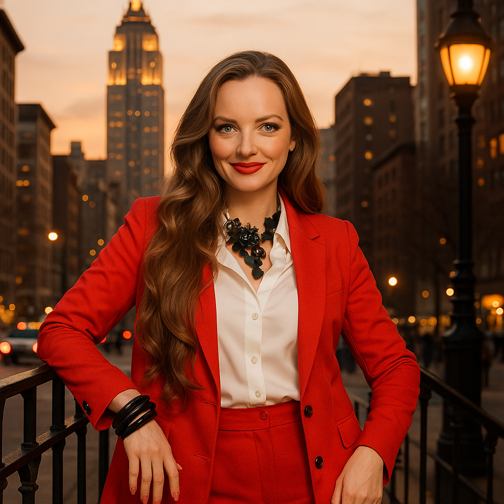 Woman kisess man in new York