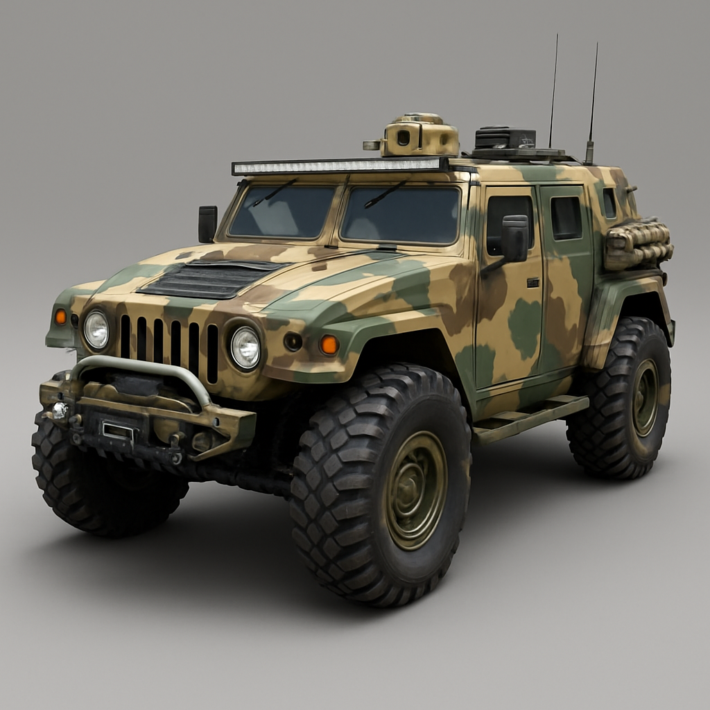 A military offroad car