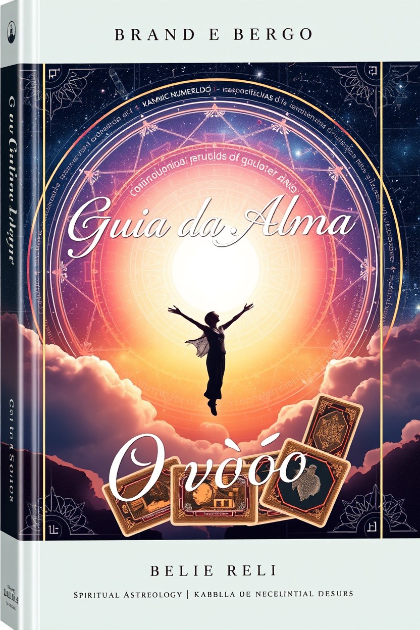 A beautifully designed book cover titled "Guia da Alma - O vôo"