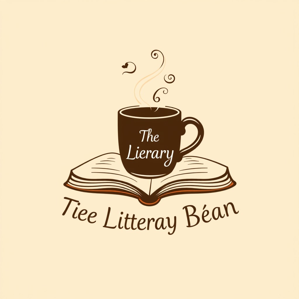A simple logo design for a cafe-library called 'The Literary Bean'