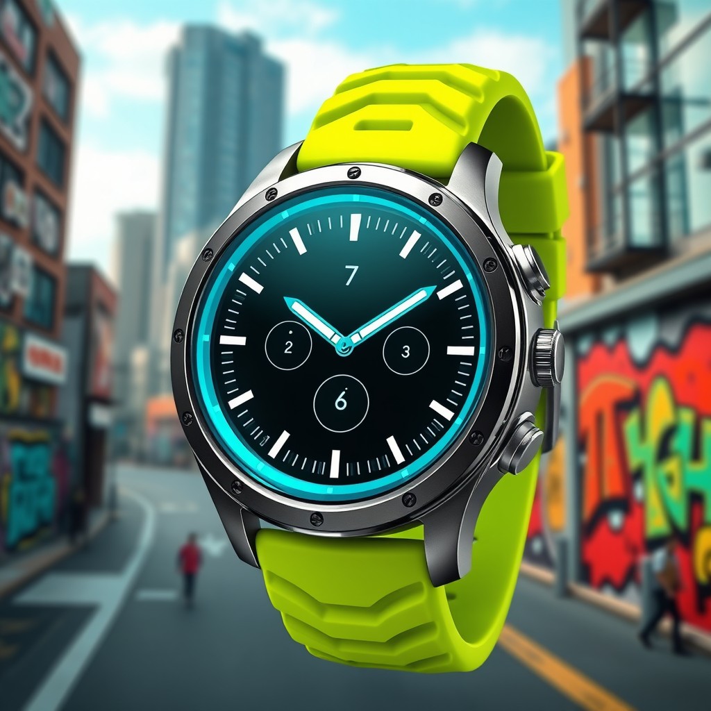 An ultra innovative watch design that seamlessly merges sporty functionality with classy elegance, suitable for the Gen Z generation