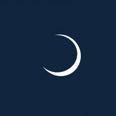 A modern and sleek logo design featuring a stylized moon, symbolizing beauty and purity